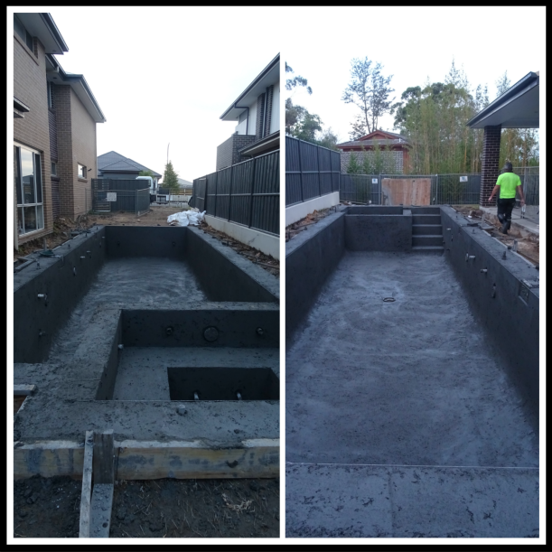 Pool &amp; spa concreting completed collage
